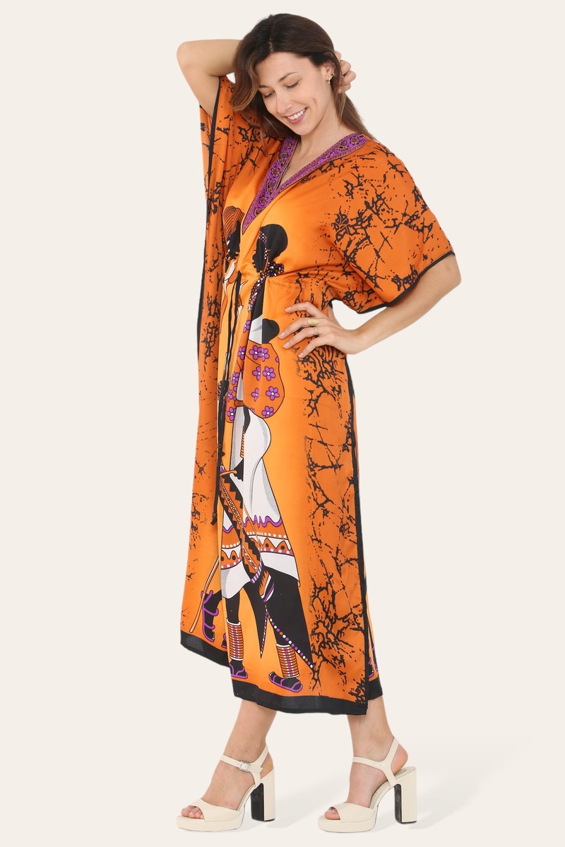 Caftan dress, traditional African style print