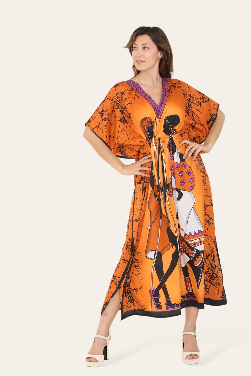 Caftan dress, traditional African style print