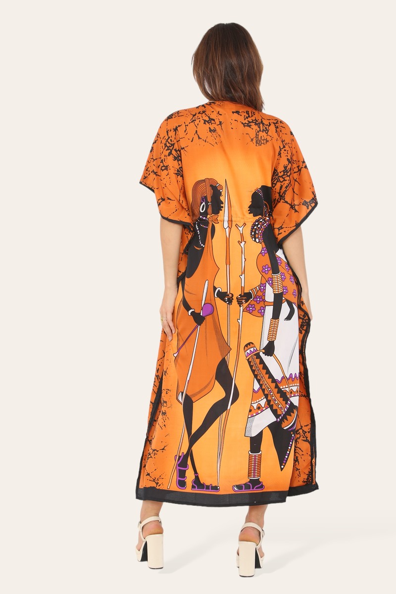 Caftan dress, traditional African style print