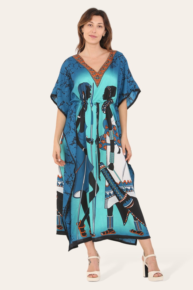 Caftan dress, traditional African style print