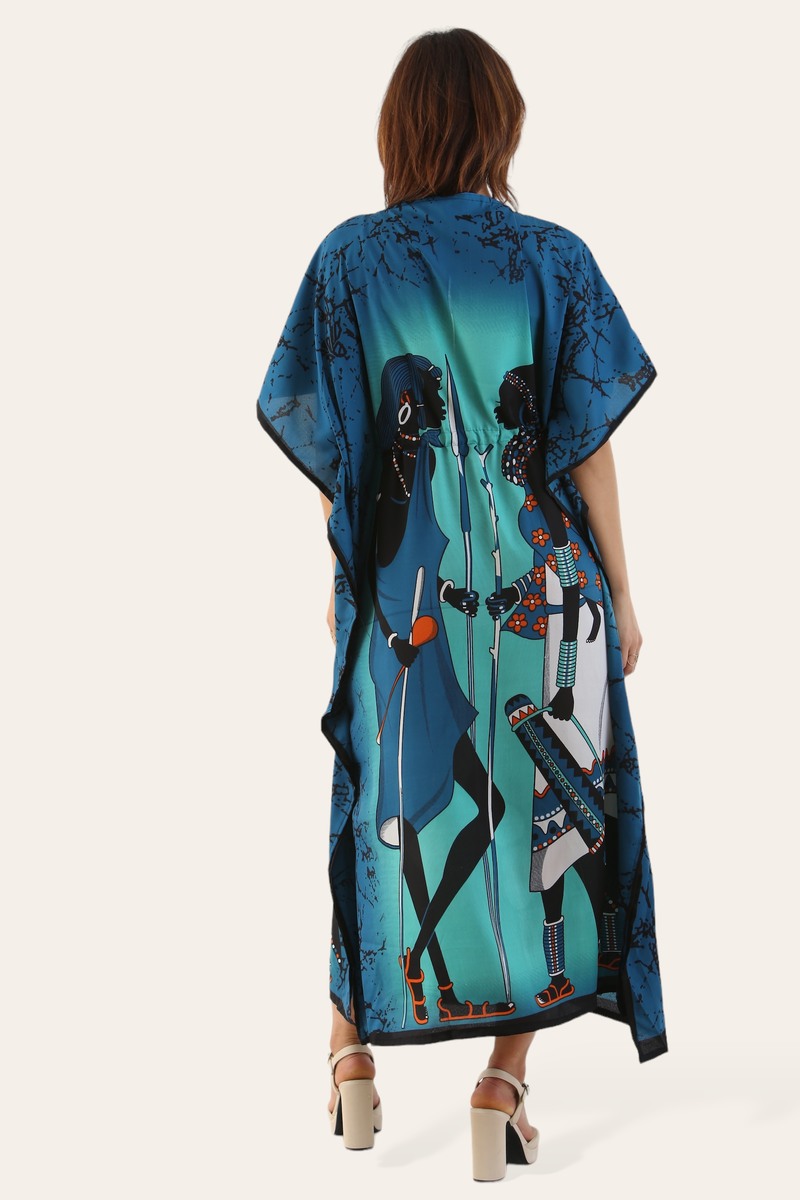 Caftan dress, traditional African style print