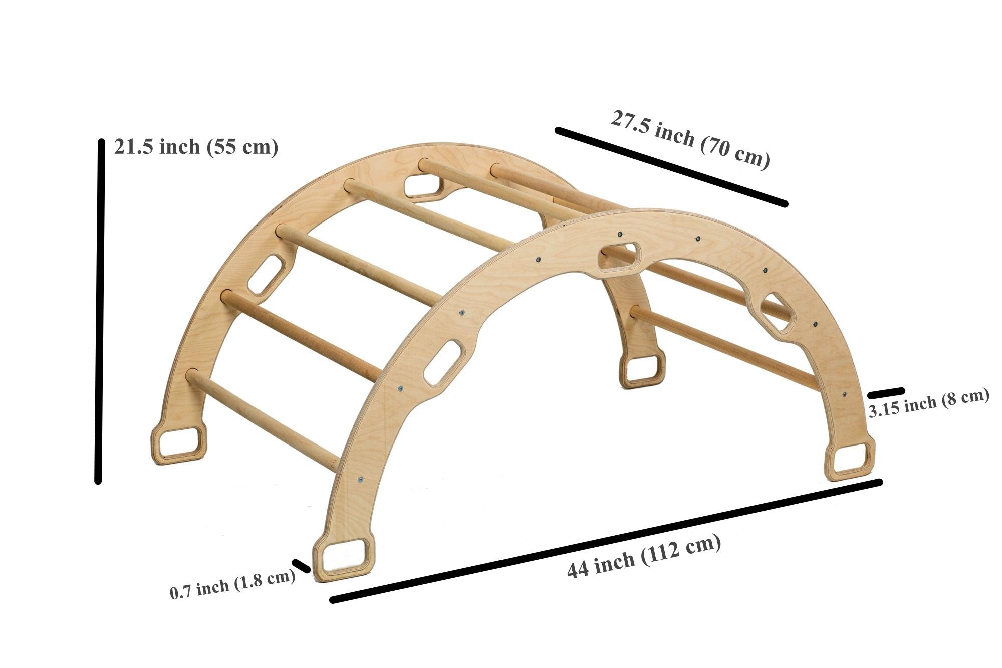 Montessori Climber Set: Arch, Rocker, Ramp, and Pillow
