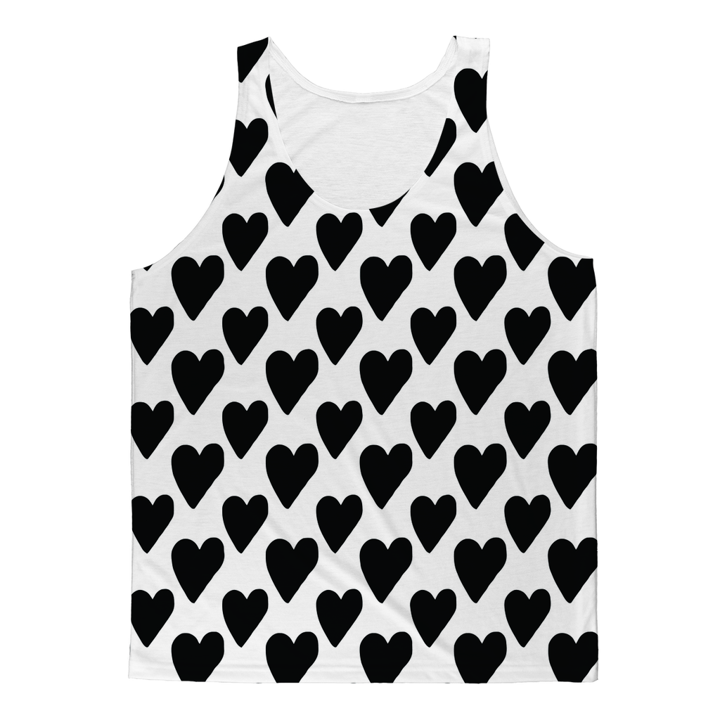 Small Hearts Classic Sublimation Adult Tank Top