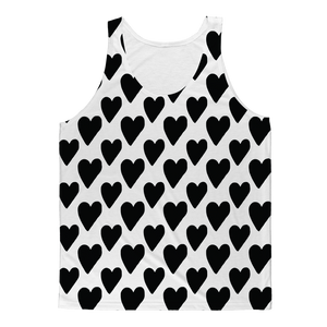 Small Hearts Classic Sublimation Adult Tank Top