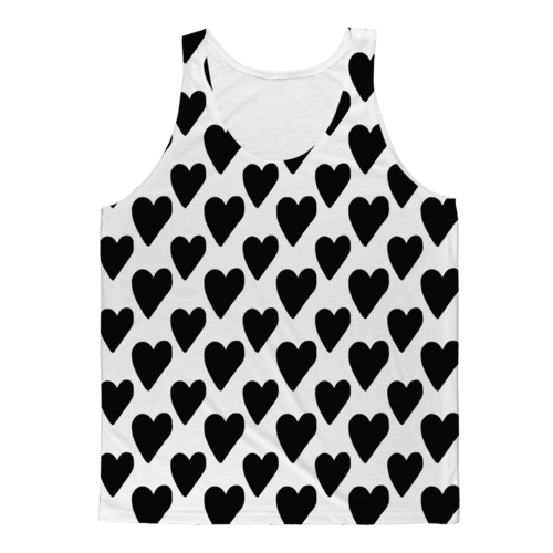 Small Hearts Classic Sublimation Adult Tank Top