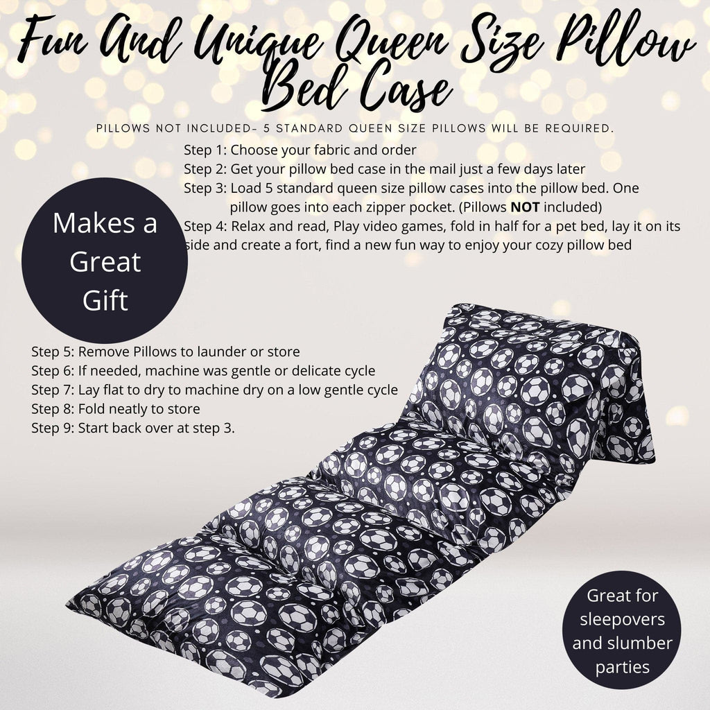 Soccer Pillow Bed Case, Floor Lounger Gift