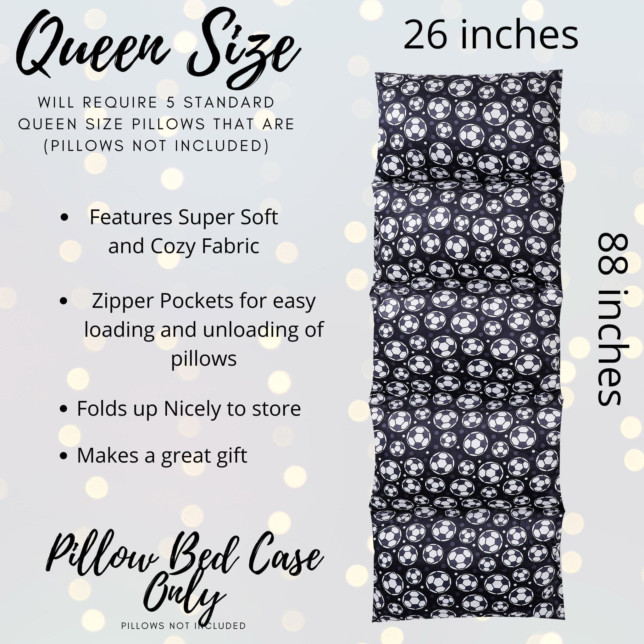 Soccer Pillow Bed Case, Floor Lounger Gift