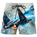 SU-27 Flanker digital painting Shorts