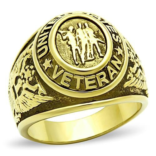 TK414704G - IP Gold(Ion Plating) Stainless Steel Ring with Epoxy  in