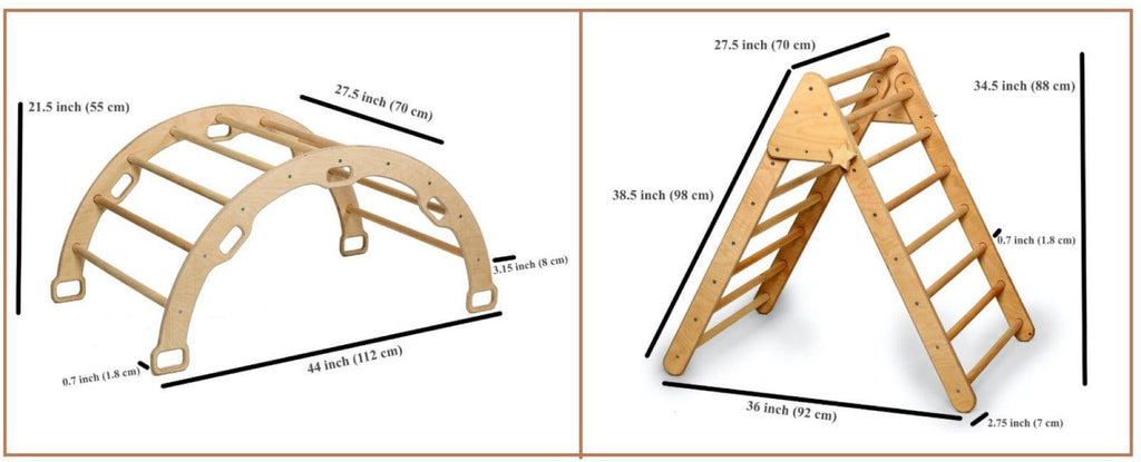 5 Pieces Climbing Set Triangle Arch 2Ramp Pillow