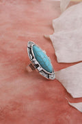 Turquoise Marquise Cut Silver Ring🩵