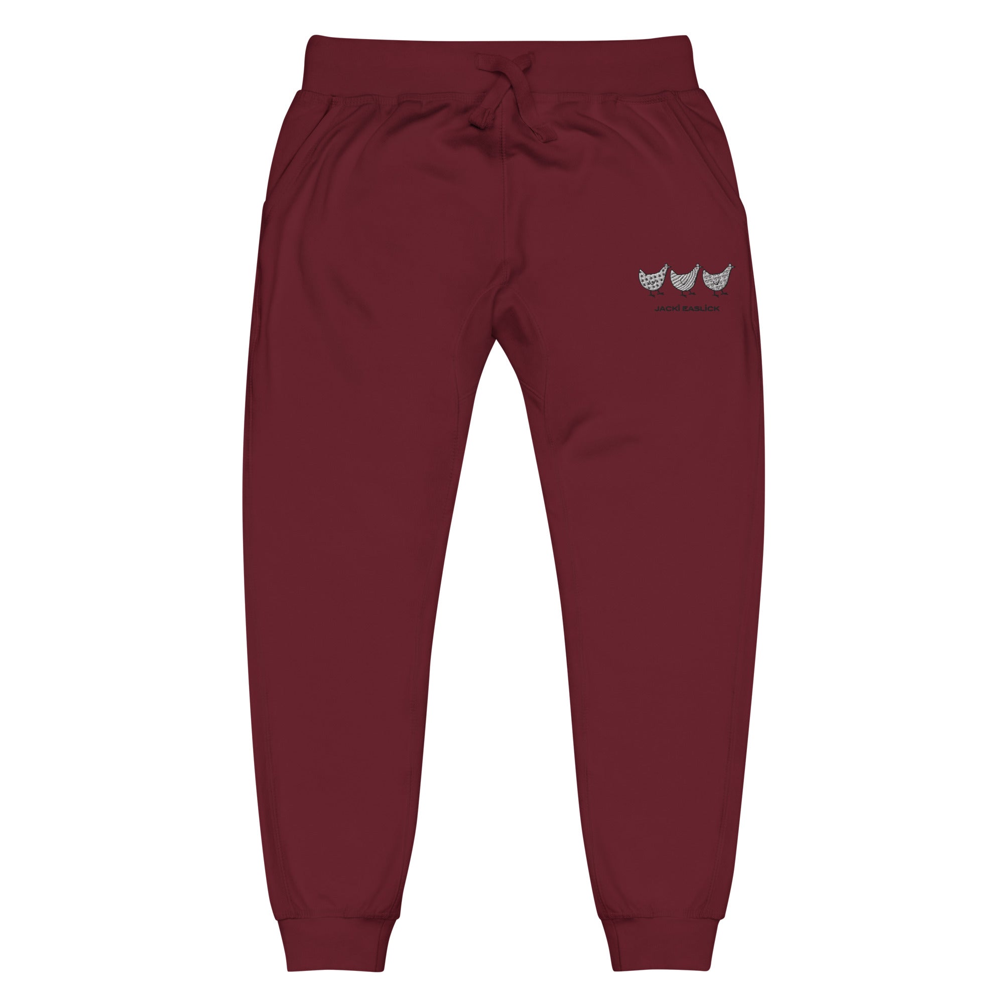 Jacki Easlick Three Chickens Unisex Fleece Sweatpants