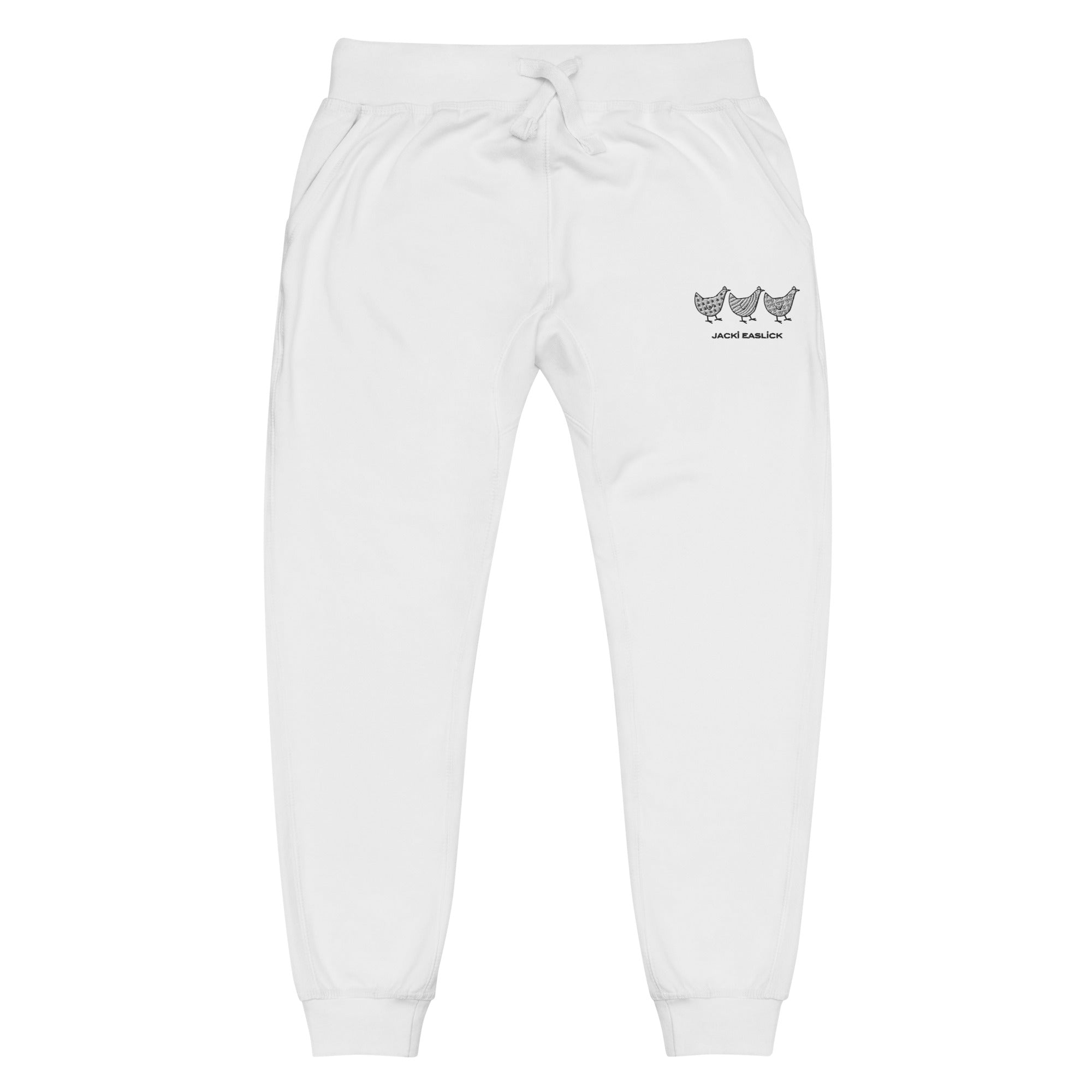 Jacki Easlick Three Chickens Unisex Fleece Sweatpants