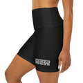 Womens High Waisted Black Yoga Shorts - Phenomenal Mom a Heartfelt