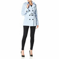 Womens Spring/Summer Double Breasted Short Belted Coat (1710-SP)