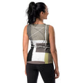 Womens Stretch Fit Tank Top - Abstract Brown Geometric Shapes