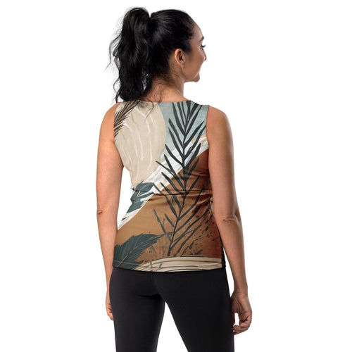 Womens Stretch Fit Tank Top - Boho Style Print
