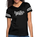 Womens Vintage Sport Graphic T-shirt - Hello Peace Motivational