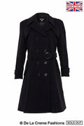 Faux Wool Blend Double Breasted Coat (1201)