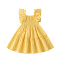 Tiered Smocked Dress in Yellow